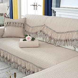 Sofa Slipcovers,Sofa Cushion Non-Slip Modern Home Sofa Cover Four Seasons Universal@Khaki_90*180Cm(1Pcs)