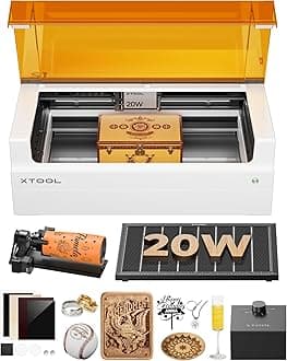 xTool S1 20W Laser Cutter and Laser Engraver for Tumblers, 23.93" x 15.16" Bed Size, 600mm/s Speed, Laser Engraving Machine, Laser Engraver for Wood - Rotary Bundle