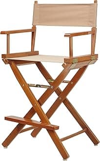 Casual Home 24" Director's Chair Honey Oak Frame-with Tan Canvas, Counter Height