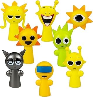 Game-Themed Collectible Action Figures Fun Plush Decor Set for Adult Display Enthusiasts (8Pcs)