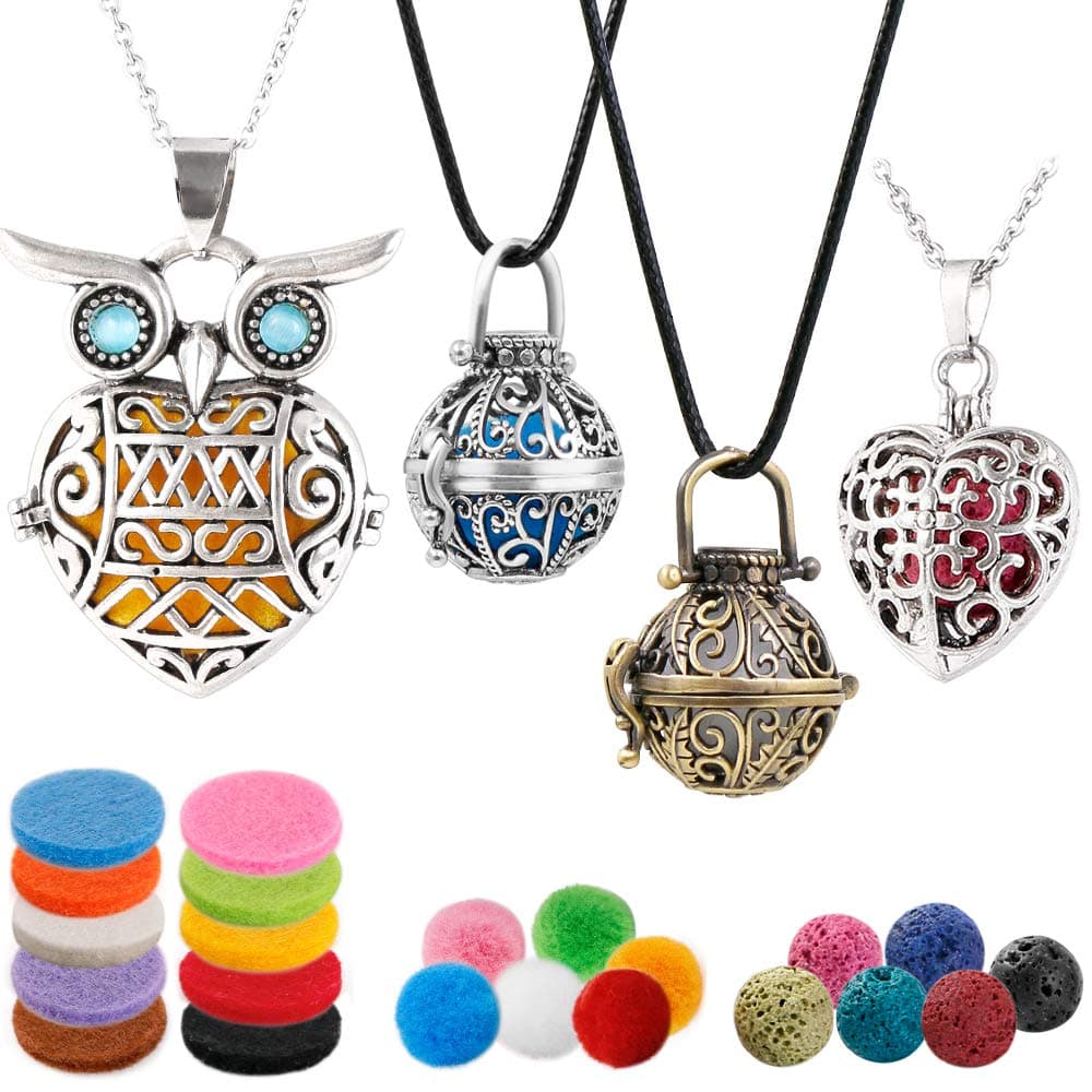 4pcs Essential Oil Diffuser Necklace