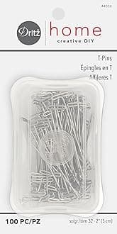 Dritz 2" T-Pins, 100-Pack, Nickel, 100