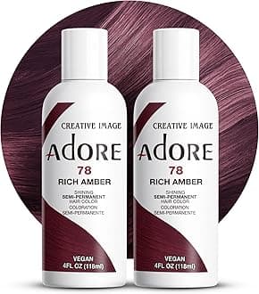 Adore Semi-Permanent Haircolor #078 Rich Amber 4 Ounce (118ml) (2 Pack)