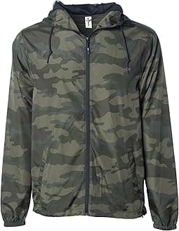 Global BlankMen's Windbreaker Jacket Lightweight Water-Resistant Windbreakers for Men