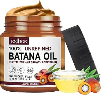 Batana Oil for Hair Growth,120ml Organic Batana Oil,Repairs Damaged Hair,Eliminates Split Ends and Enhances Hair Thickness for Healthier,Thicker