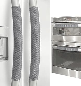 Refrigerator Door Handle Covers, 4 PCS, Performance Appliance Handle Covers, Non-Slip Fridge Door Handle Covers, Keep Your Kitchen Clean, Microwave Oven Dishwasher door Handle Protectors(Dark Gray)