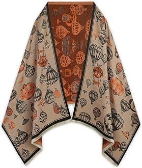 Scarfs for Women Pashmina Silky Shawl Wrap for Evening Dressing Blanket Open Front Poncho Cape