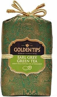 Golden Tips Earl Grey Green Tea Loose Leaves Brocade Bag (200 Gram, 100 cups)