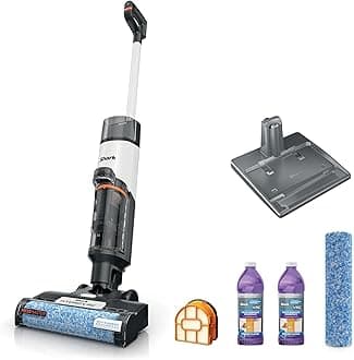 Shark AW261 HydroVac MessMaster Wet and Dry Vacuum Cleaner and Mop All-in-One Cordless Hard Floor Cleaner 3-in-1 Self Cleaning System Strong Suction with 2 Brush Rollers and 2 Cleaners