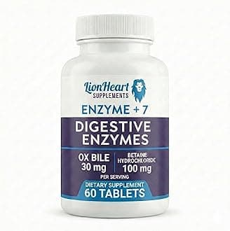 Digestive Enzymes with ox Bile - Supplements for No Gallbladder - Helps Digest Meals Small or Large - Including HCL - Pepsin - Papain & Bromelain - Purified Bile Salts - Gallbladder Support 60ct