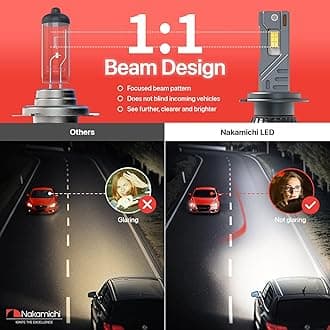 Nakamichi GR870 Series H11 LED Light Bulbs for Replacement, 31,000 Lumens 200W Per Set, Super Bright Daylight White, Plug and Play, High & Low Beam, Pack of 2, 6000K, H11 (H8 H9)