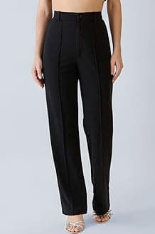 KOTTY Women Polyester Blend Solid Trousers