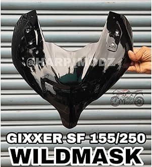 Razor Wild Mask 1.0 for New Gixxer SF 150 and 250 (Glossy Black)