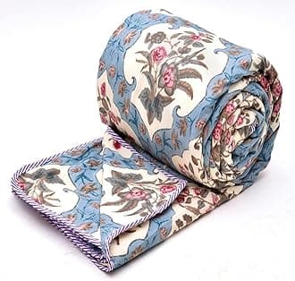 COZY FURNISH Cotton Dohar Double Bed Dohar 84X96 - Reversible Dohar for Double Bed - Cotton Double Size Dohar, multicolour