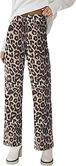 KDF Straight Leg Jeans for Women High Waisted Jeans Frayed Baggy Pants Raw Hem Loose Stretchy Cropped Wide Leg Jeans