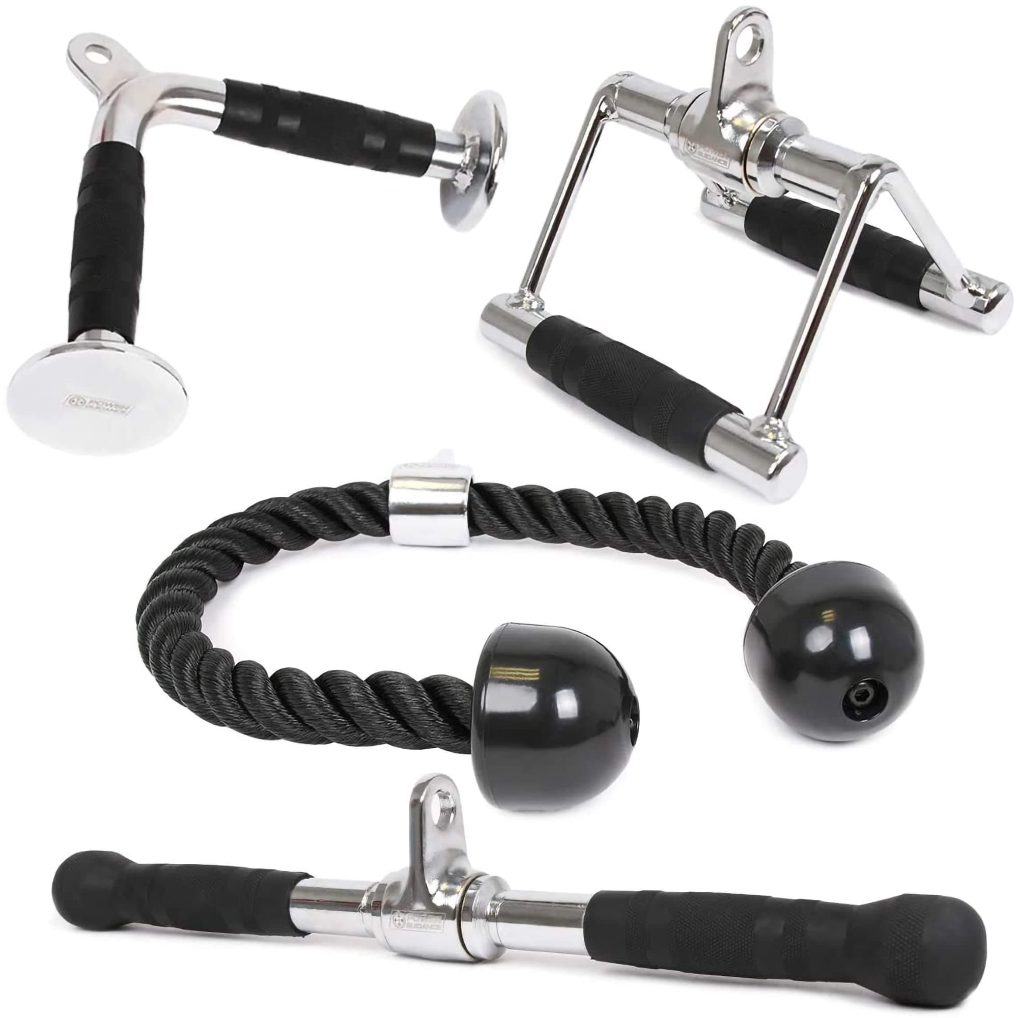 – POWER GUIDANCE Triceps Pull Down Attachment, Cable Machine Accessories for Home Gym, LAT Pull Down Attachment Weight Fitness