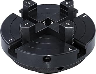 4 Inch Wood Lathe Chuck Set 1" x 8 tpi & 3/4"x16TPI Adapter, Self Centering 4 Jaw Wood Turning Chuck