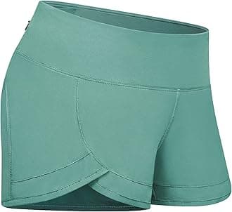 Tough Mode Apparel Womens Lightweight Running WOD Volleyball Shorts Workout Mesh Liner Zip Pocket