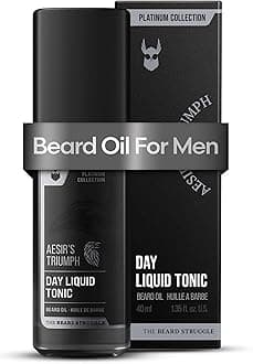 Day Liquid Tonic Beard Oil - Platinum Collection, Aesir's Triumph - Beard Oil for Men - Moisturize, Softens Hair, Reduces Itch - Day Time Beard Growth Oil (40 ml)