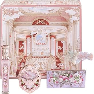 Flower Knows Violet Magic 5 Pack Makeup Gift Set,Lip Gloss*1+Blush*1+Eyeshadow*1+Hair Clip*1+Gift Box*1,Perfect Makeup Gift for Girls & Women