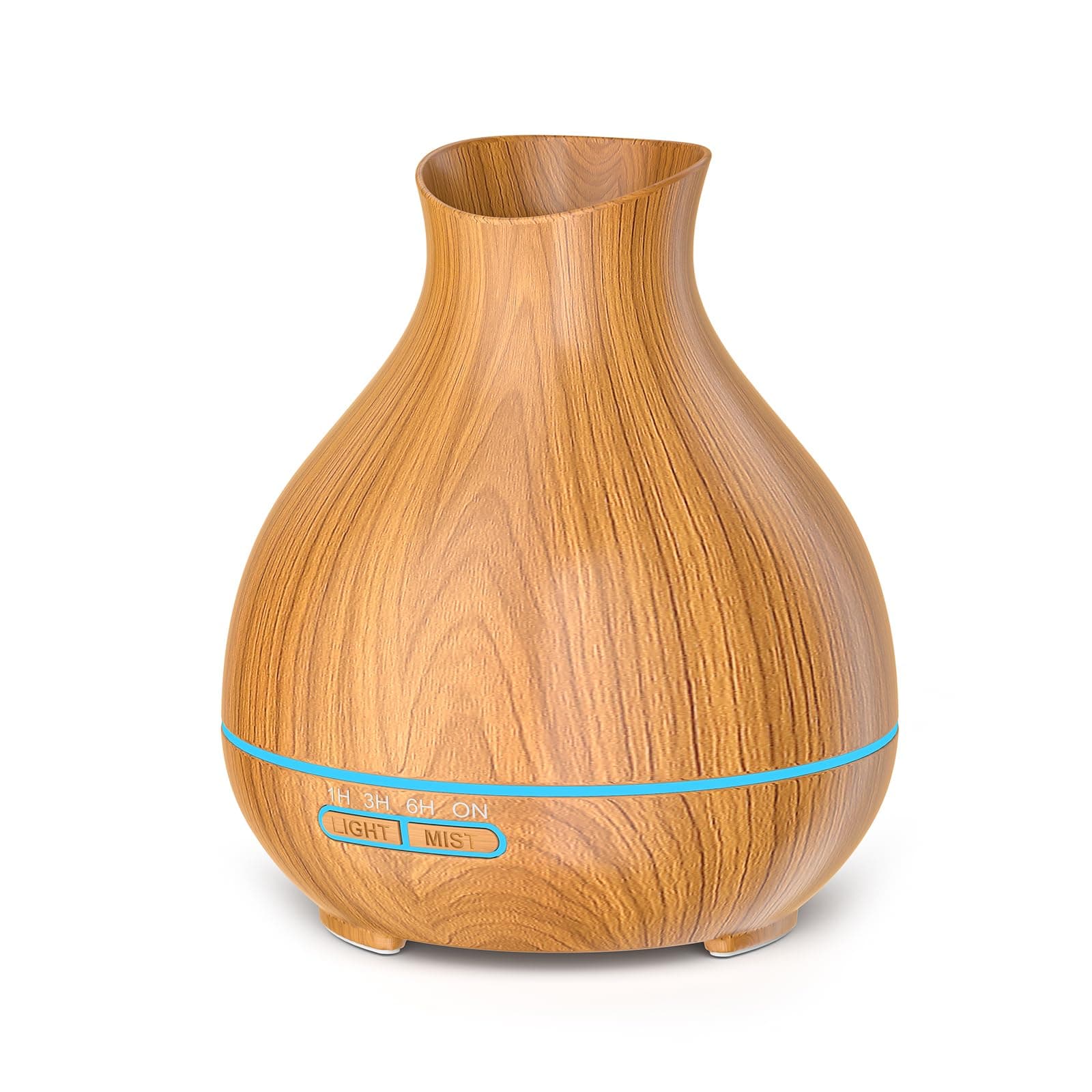 BZseed Aromatherapy Essential Oil Diffuser 550ml 12 Hours Wood Grain Aroma Diffuser with Timer Cool Mist Humidifier for Large Room, Home, Baby Bedroom, Waterless Auto Shut-off,7 Colors Lights Changing