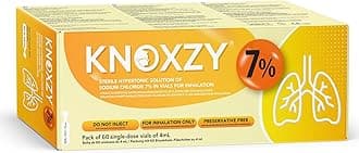 KNOXZY Sterile Hypertonic Saline Solution 7% - Vials for Inhalation - 60 x 4ml Single - Dose Vials