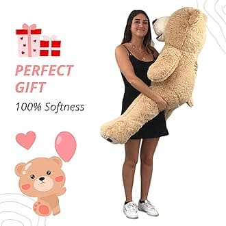 bananair - Giant Teddy Bear 100 cm Made in France, Ultra Soft and Fluffy, Cuddles Assured - Big Teddy Bear for Birthdays, Bedroom Decor, Celebrations (Beige)