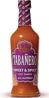 Tabañero Sweet & Spicy Hot Sauce, 8 oz Glass Bottle, Gourmet Sweet Sauce Gift, All Natural, Low Sodium, Made in the USA