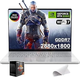 ASUS MUX ROG Zephyrus G14 14" OLED 3K 120Hz Gaming Laptop - AMD Ryzen 9 270 - GeForce RTX 5060-Window 11 Home-W/Mouse pad (Window 11 Home, 16GB RAM | 2TB PCIe SSD)