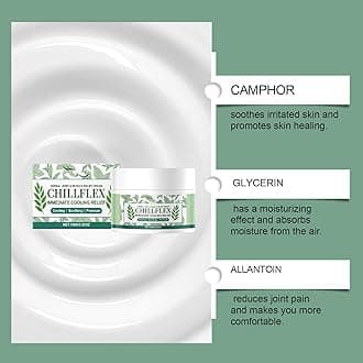 Chillflex Menthol Soothing Cream, Instant Cooling Relief Cream - Herbal Menthol Soothing Gel, Fast-Acting Relief Creams for Muscle & Joint Discomfort, Joint Activities Throughout The Body (3Pcs)