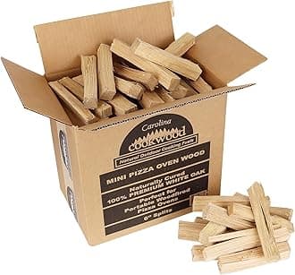 Mini Pizza Oven Wood 6 Inch Oak Firewood Logs, 750 Cubic Inches, Approximately 12-14lbs