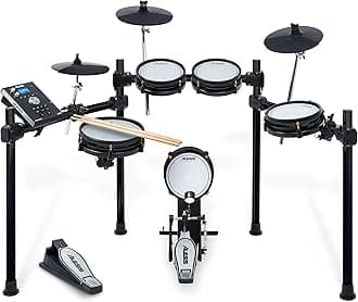 Alesis Drums Command Mesh SE Kit - Electric Drum Set with Quiet Dual Zone Mesh Pads, USB MIDI Connectivity and 600+ Electronic & Acoustic Drum Sounds, Black