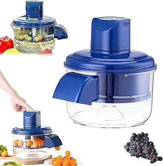 Electric Grape Peeling Machine,Garlic Peeler Machine,Automatic Small Fruit Tomato Peeler Tool,Rechargeable Commercial Smart Fruit Skin Remover Machines for Grapes, Garlics,Tomato,Cherry (Blue)