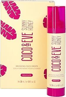 Sunny Honey Bronzing Face Drops (Medium Glow), Natural Self Tanning Face Drops. Hydrating Hyaluronic Acid. Indoor Sunless Moisturizing Self Tanner (30ml)