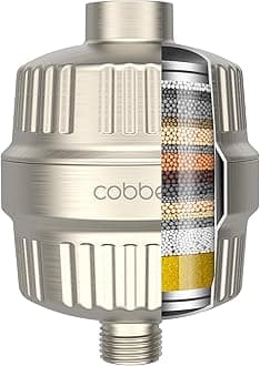 Cobbe HD HEAVY DUTY High Output Shower Filter – 99% REMOVAL Shower Head Filter for Hard Water, Heavy Metals, Chlorine and Harmful Substance, Improve your skin and hair, Brushed Nickel
