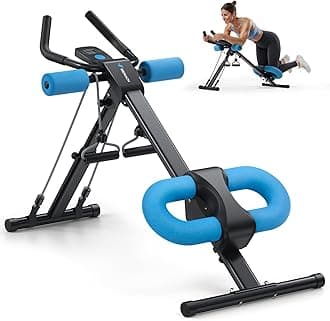 MERACH Ab Machine, Abs Workout Equipment, Adjustable Ab Trainer Machine for Abs Workout at Home Gym, Foldable, Knee Protection