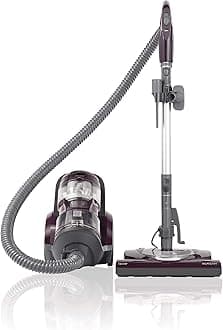 Kenmore 22614 Pet Friendly Lightweight Bagless Compact Canister Vacuum with Pet Powermate, HEPA, Extended Telescoping Wand, Retractable Cord and 2 Cleaning Tools-Purple