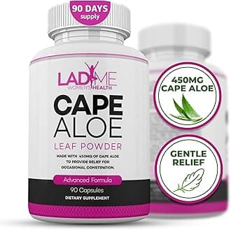 Pure Cape Aloe Herbal Laxative for Constipation Relief - Healthy Bowel Movement - Natural Colon Cleanse & Detox Dietary Supplement - Specially Designed for Women by Ladyme - 90 Capsules