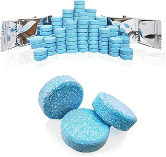 100 Pcs Atuo Windshield Washer Tablets,Windshield Wiper Fluid,1 Pack Makes 105 Gallons,1 Piece Makes 1.05 Gallons(Winter: Use With De-icer or Methanol)