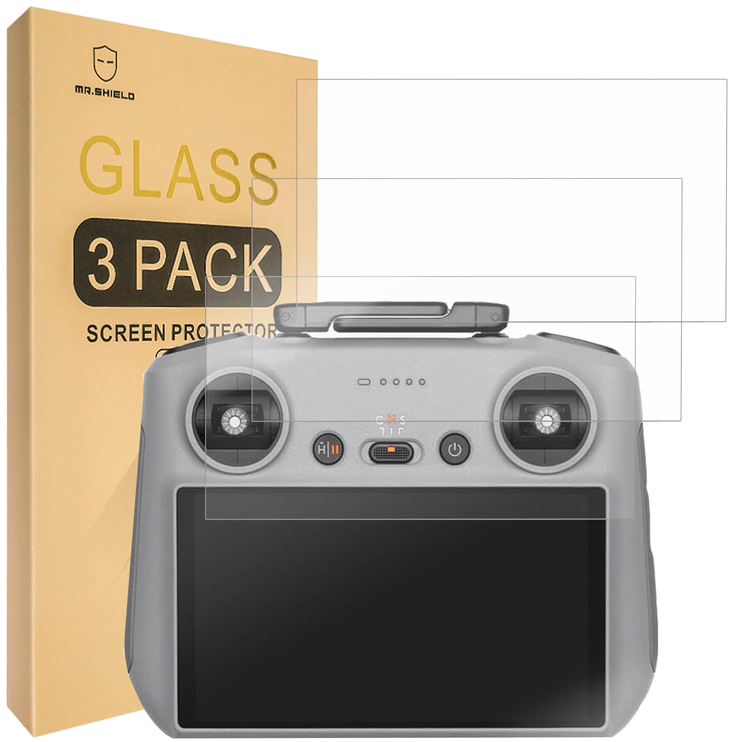 Mr.ShieldScreen Protector compatible with DJI RC 2 For DJI Air 3 RC 2 / Mini 4 Pro Remote Controller [Tempered Glass] [3-PACK] [Japan Glass with 9H Hardness]