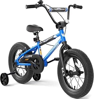 XJD12 14 16 Inch Kids Bike BMX Style Bicycle with Training Wheels Coaster Brake for 1-10 Years Old Toddlers Boys Girls Multiple Colors