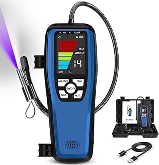 Refrigerant Leak Detector, Aprvtio ALD-200 3-in-1 Freon Leak Detector Tester A1 A2L A3 Refrigerants Compatible, Rechargeable, Multipule Alarm, Heated Diode Sensor for HVAC R32 R454B R410A R134A R290