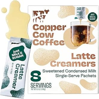 Sweetened Condensed Milk Coffee Creamer Singles (8 pack) | Vietnamese Inspired Coffee Creamer, All Natural Creamer Packets for Pour Overs & Lattes | No Refrigeration Needed