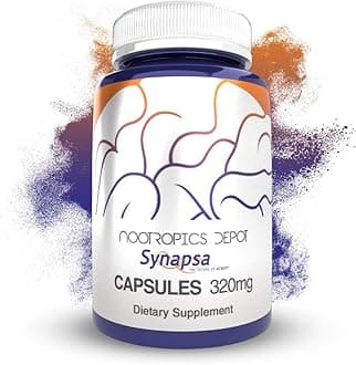 Synapsa Bacopa Monnieri Capsules | 320mg | 60 Count | Whole Plant Extract | Ayurveda Supplement | Adaptogen Herb | to Enhance Learning, Memory & Mental Performance