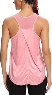 Aeuui Womens Workout Tops for Women Racerback Tank Tops Mesh Yoga Shirts Athletic Running Tank Tops Sleeveless Gym Clothes