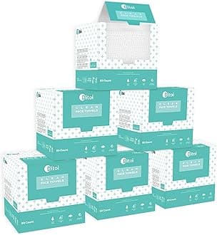 Face Towels, 10"×12" Disposable Face Towel, Face Towelettes XL, Ultra Soft Makeup Remover Dry Wipes, Thick Face Towel for Cleansing, 300 Count (6 Pack)