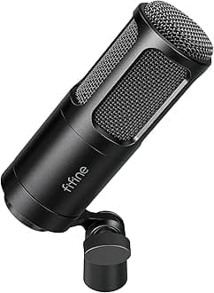 XLR Dynamic Microphone, Vocal Podcast Microphone with Cardioid Pattern, Studio Metal Mic for Streaming Voice-Over Dubbing Video Recording, Black-K669D