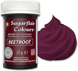 Sugarflair Spectral Beetroot Red Food Colouring Paste 25g - Concentrated Paste Food Dye for Cake Decorating, Fondant, Buttercream, Cake Batter and More - Vegan, Kosher, Bake-Stable