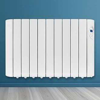 Futura 1800W White Oil Filled Radiator Heaters for Home, 24/7 Day Timer Electric Heater Lot 20 & Advanced Thermostat Control, Wall Mounted Low Energy Electric Radiator with Child Lock