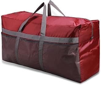 REDCAMP 96L Extra Large Duffle Bag Lightweight, Water Resistant Travel Duffle Bag Foldable for Men Women, Wine Red